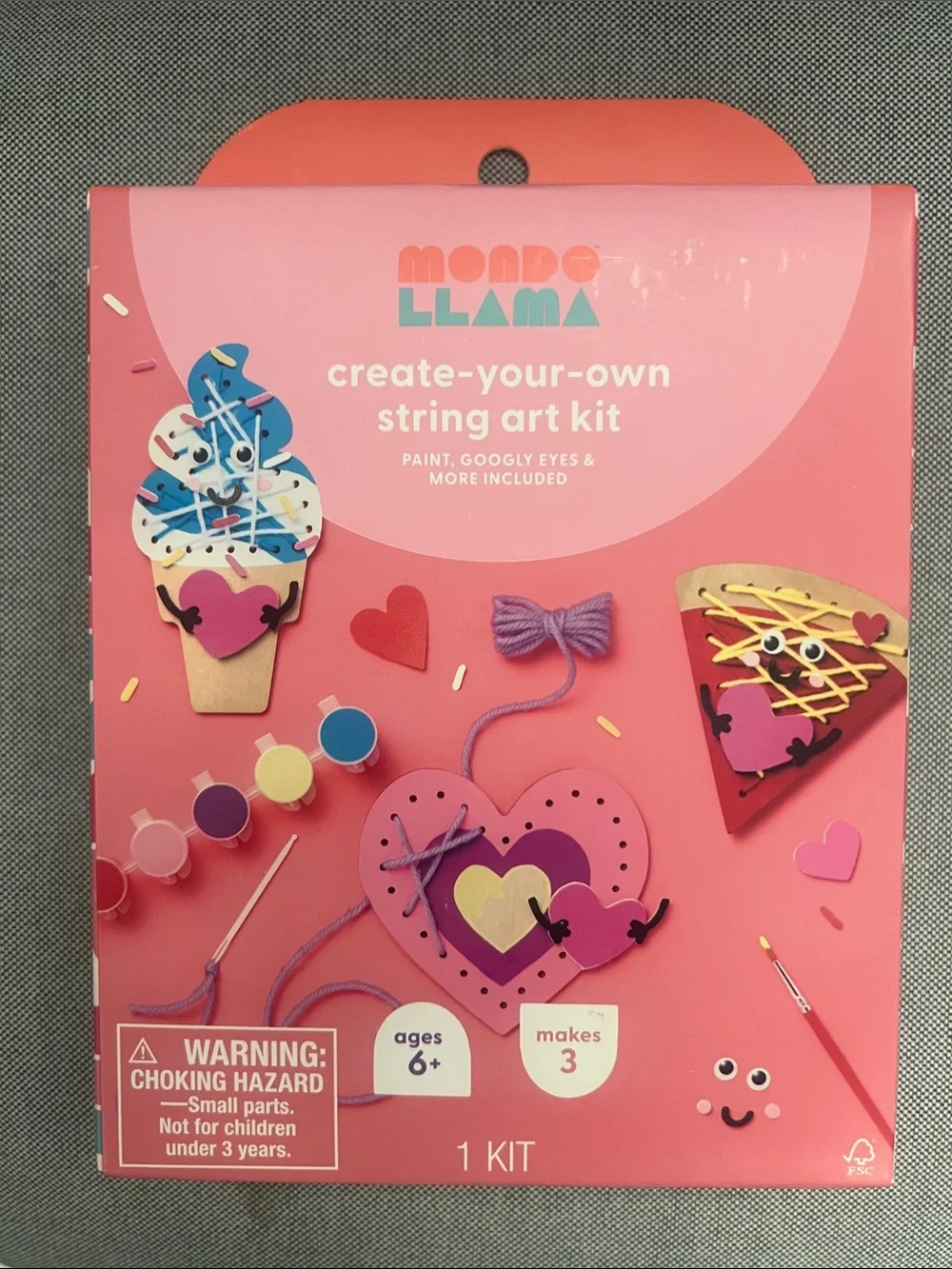 Mondo Llama Pink Create-Your-Own String Art Kit for Kids
